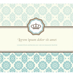 Baroque card vector image