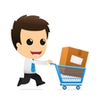 Funny cartoon office worker vector image