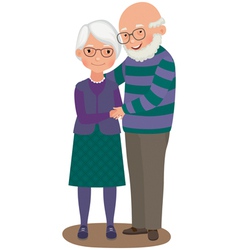 Elderly couple vector image