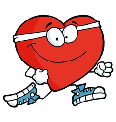 Healthy Red Heart Running Past vector image