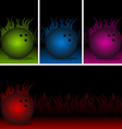 Bowling Flames vector image
