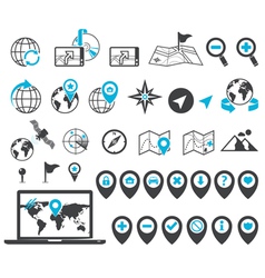 Location icons vector image