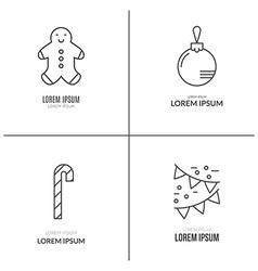Christmas Logos vector image