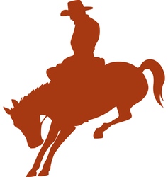 Cowboy rider silhouettes vector image
