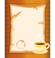A stationery with a hot tea vector image