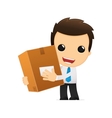 Funny cartoon office worker vector image