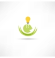 Somebody with lamp vector image
