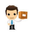 Funny cartoon office worker vector image