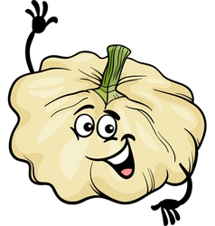 Funny patison vegetable cartoon vector image