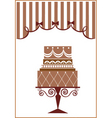 Vintage cake design vector image