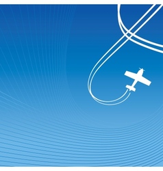 Plane over blue vector image
