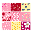 Seamless baby patterns - fabrics vector image