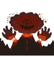 Evil erupting volcano vector image