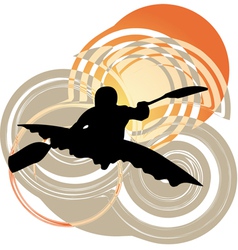 Rafting on the rapids vector image
