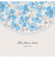 Flowers border vector image