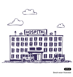 Hospital building vector image