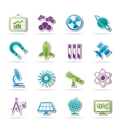 Research and education Icons vector image
