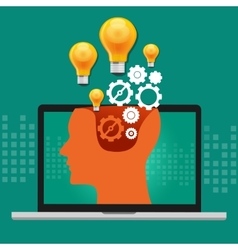 AI artificial intelligence computer technology to AI artificial intelligence computer technology to vector image