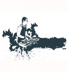 Dj vector image