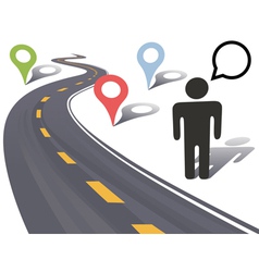 Traveling person vector image