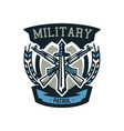 Logo emblem military weapons machine guns vector image