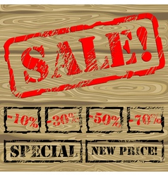 Background with stamp SALE vector image