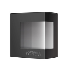Package Box with a transparent plastic window Package Box with a transparent plastic window vector image