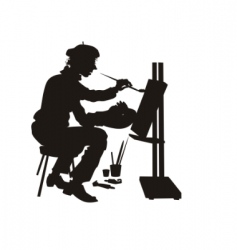 Studio artist vector image