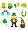 St patricks day set vector image