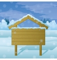 Winter landscape sign vector image