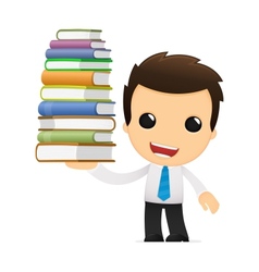 Funny cartoon office worker Funny cartoon office worker vector image
