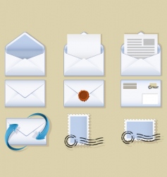 Envelope icons vector image
