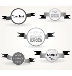 Set of retro labels vector image