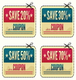 Coupon sale collection vector image