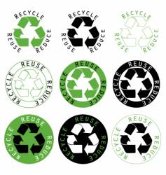 Recycle reuse reduce symbols vector image