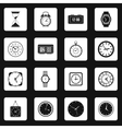 Clock icons set in simple style Clock icons set in simple style vector image