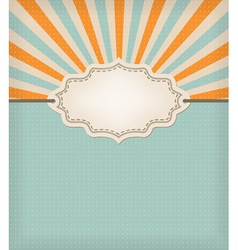 Retro background label vector image