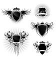 Shield designs set vector image