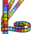 Colored film strip vector image