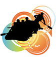 Rafting on the rapids vector image