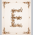 Retro vintage letter in a frame vector image