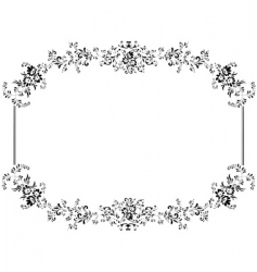 Vintage floral frame vector image
