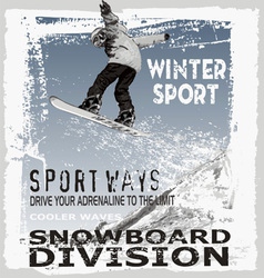 Snowboard jump hill vector image