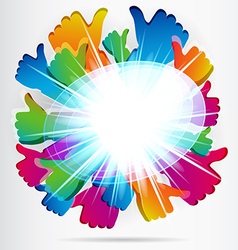 Thumbs up vector image