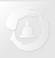 Zen circle and Buddha Zen circle and Buddha vector image
