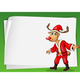 Reindeer card vector image
