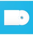 Compact Disc Empty Mockup with Cover vector image