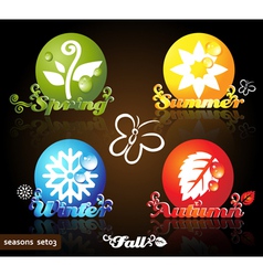 Seasons icons vector image