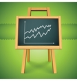 Chalkboard with finance business graph vector image