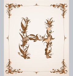 Retro vintage letter in a frame vector image